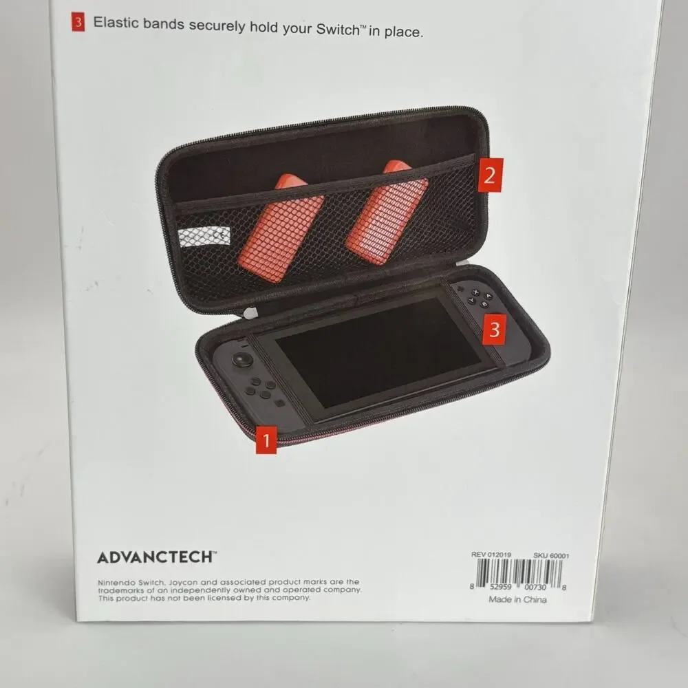 Nintendo Switch PRO TRAVEL Case Advanctech BLACK NEW IN BOX Switch Not Included